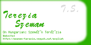 terezia szeman business card